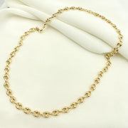 14K Solid Yellow Gold Marina Style Link Chain